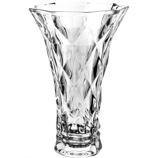 Vaso 25cm Por 15cm De Vidro Diamond